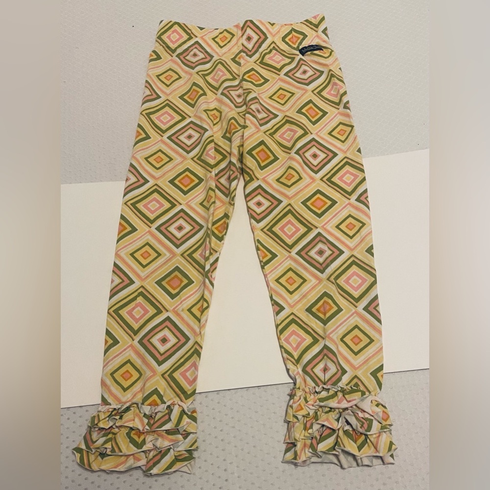 Matilda Jane Geometric Patterned Kids Leggings, size 10